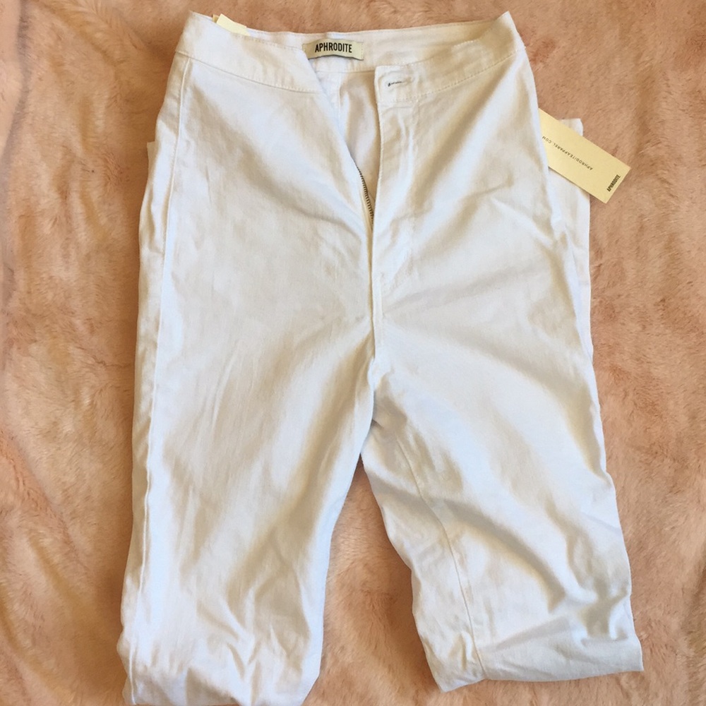 White cotton skinny jeans